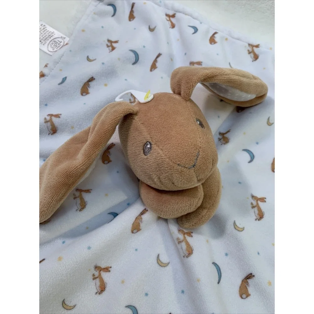 Guess How Much I Love You Bunny Baby‎ Security Blanket Lovey soft knot knotted
